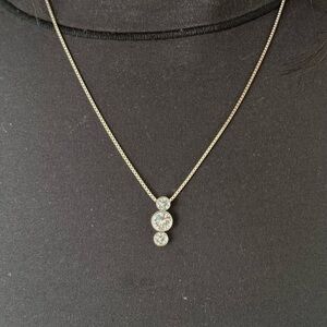 Swarovski Silver Necklace with Clear Stones